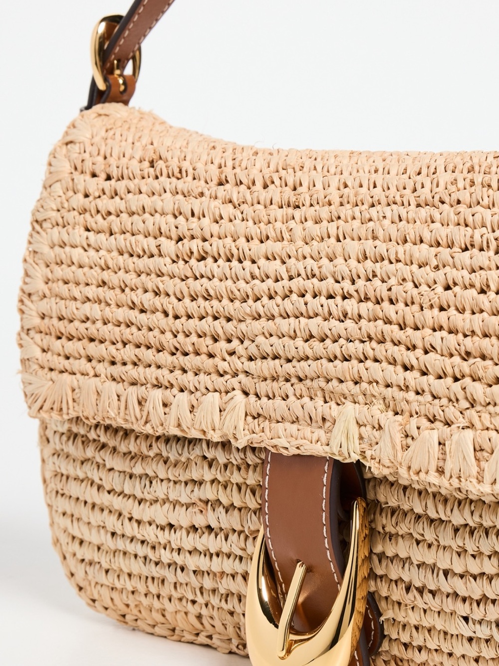 STAUD Harlow raffia shoulder bag NWT - Picture 3 of 4